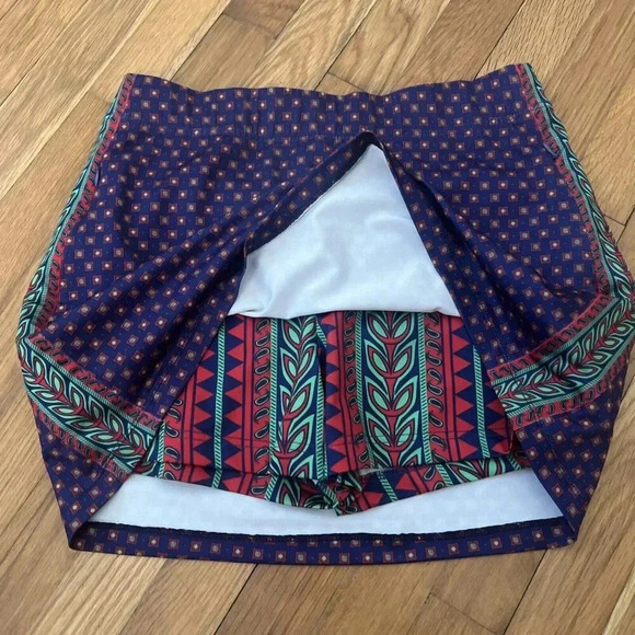 Gretchen Scott Skippy Skort Womens Geometric 4 Zip Pockets Shorts Size Small - Picture 3 of 6